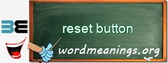 WordMeaning blackboard for reset button